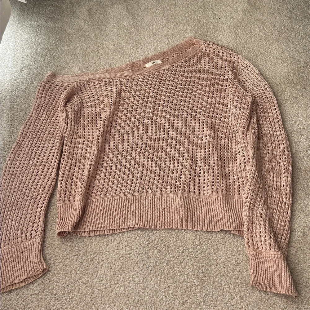 LPA Leo Off-Shoulder Open Knit Sweater - Picture 4 of 11